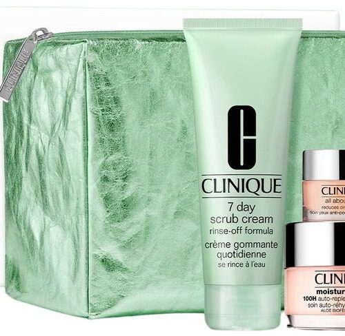 کیف لوازم آرایشی مستطیل سبز ملایم کلینیک Clinique Rectangular green bag