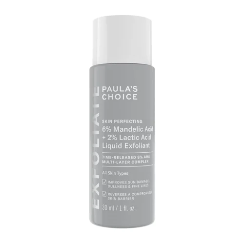 اسید مندلیک 6% و اسید لاکتیک2% پائولاز چویس Paula's Choice Skin Perfecting 6% Mandelic Acid + 2% Lactic Acid Liquid Exfoliant