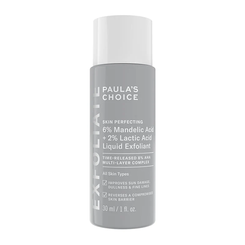 اسید مندلیک 6% و اسید لاکتیک2% پائولاز چویس Paula's Choice Skin Perfecting 6% Mandelic Acid + 2% Lactic Acid Liquid Exfoliant