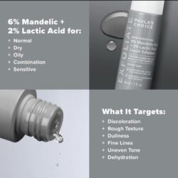 اسید مندلیک 6% و اسید لاکتیک2% پائولاز چویس Paula's Choice Skin Perfecting 6% Mandelic Acid + 2% Lactic Acid Liquid Exfoliant