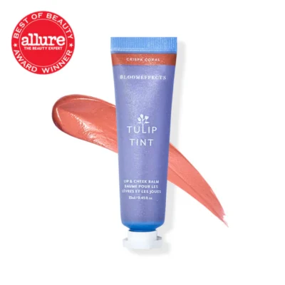 تینت و بالم لب و رژ گونه تیولیپ تینت رنگ CRISPA CORAL  Tulip Tint Lip & Cheek Balm – Shade: Crispa Coral