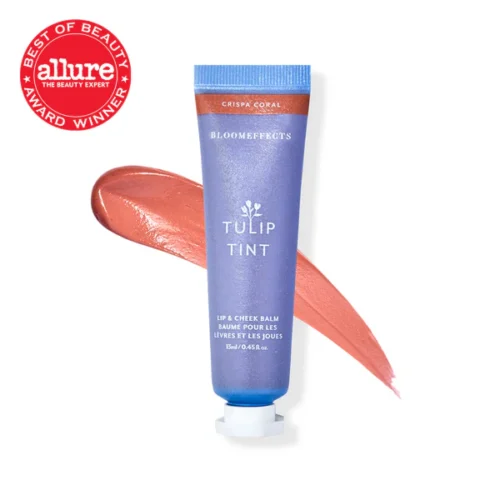 تینت و بالم لب و رژ گونه تیولیپ تینت رنگ CRISPA CORAL Tulip Tint Lip & Cheek Balm – Shade: Crispa Coral