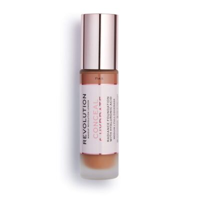 کرم پودر تیره برانزر و کانتور روولوشن شماره Revolution Conceal and Hydrate Foundation F14
