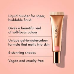 IMG_9680 رژگونه مایع آیکونیک لندن مدل Sheer Blush رنگ Rose Riot