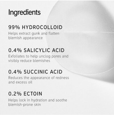 Screenshot پچ ضد جوش هیدروکلوئید نامرئی حاوی سالیسیلیک اسید | The INKEY List Hydrocolloid Invisible Pimple Patches